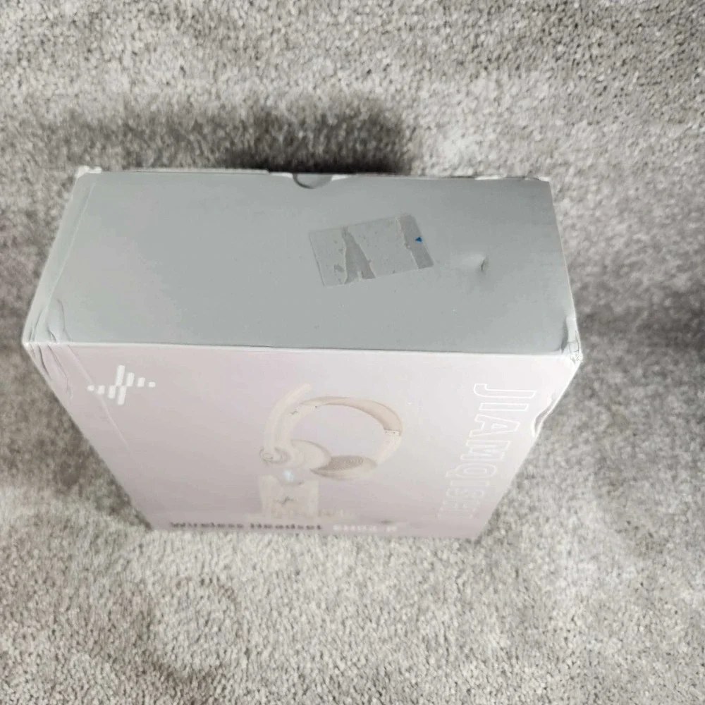 JIAMQISHI Wireless Headset Beige Noise Cancelling EH02-P with Charging Base